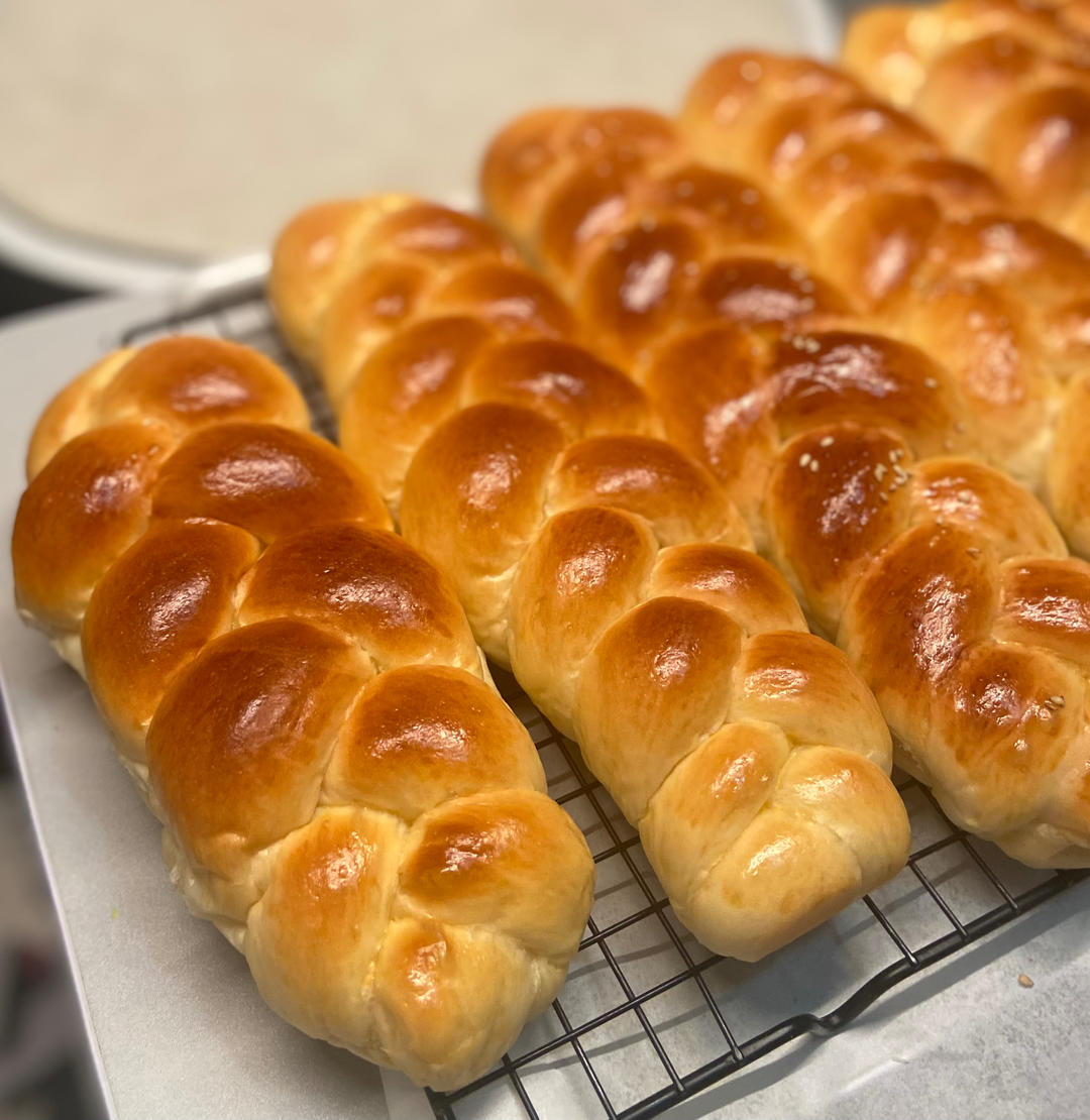 酸奶辫子面包（一次发酵）