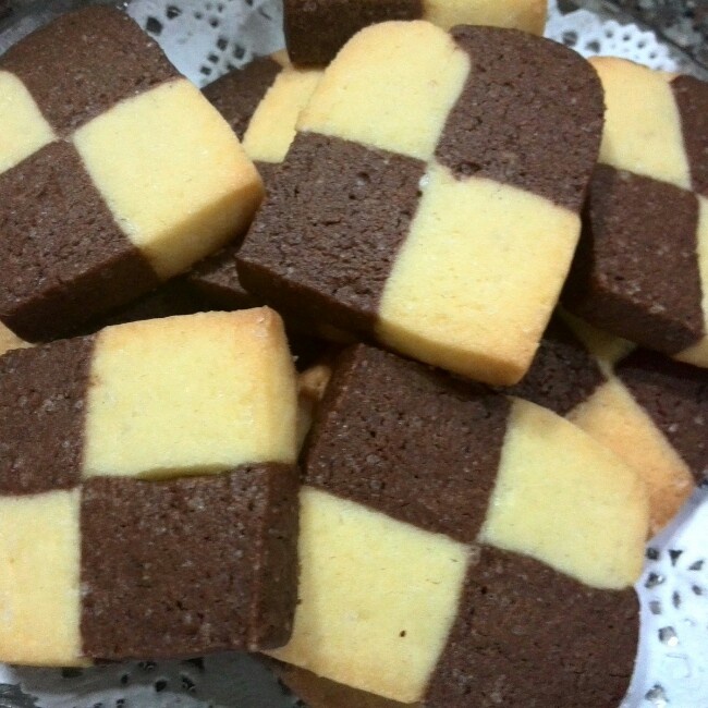 香草抹茶饼干（棋盘饼干