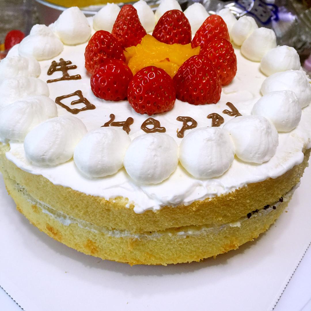 【零失败】不会裱花没关系的水果裸蛋糕 芒果裸蛋糕 完美戚风胚