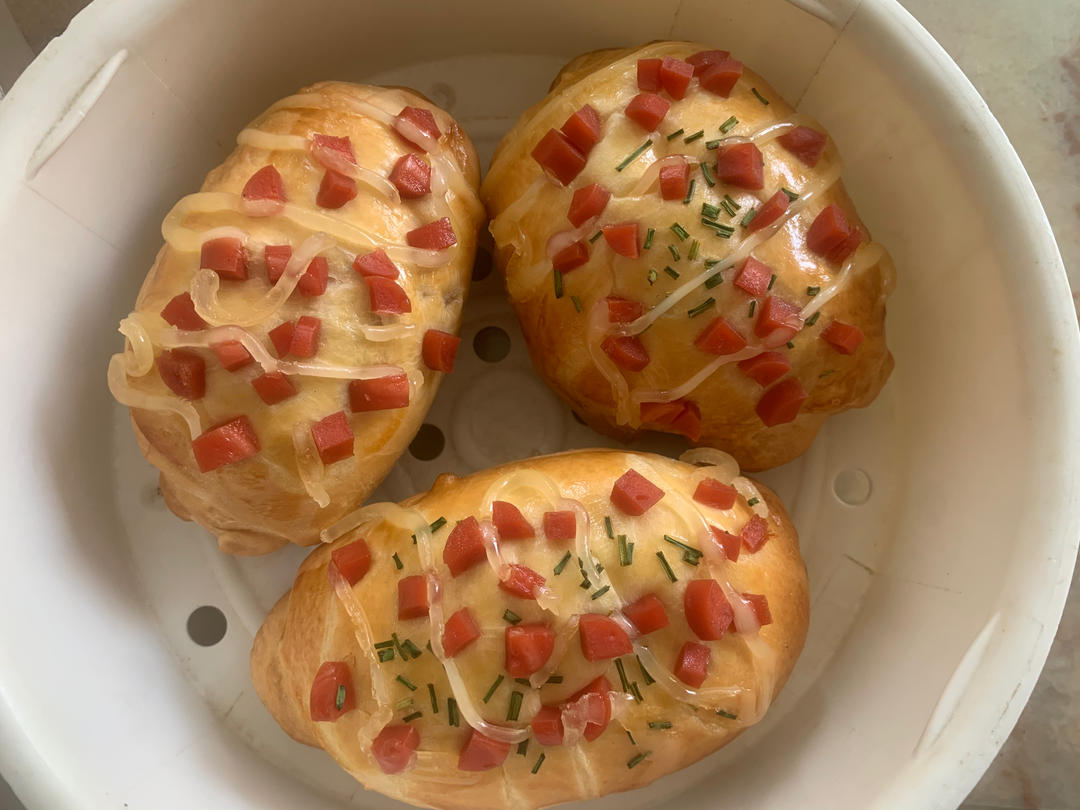 香葱火腿肉松面包