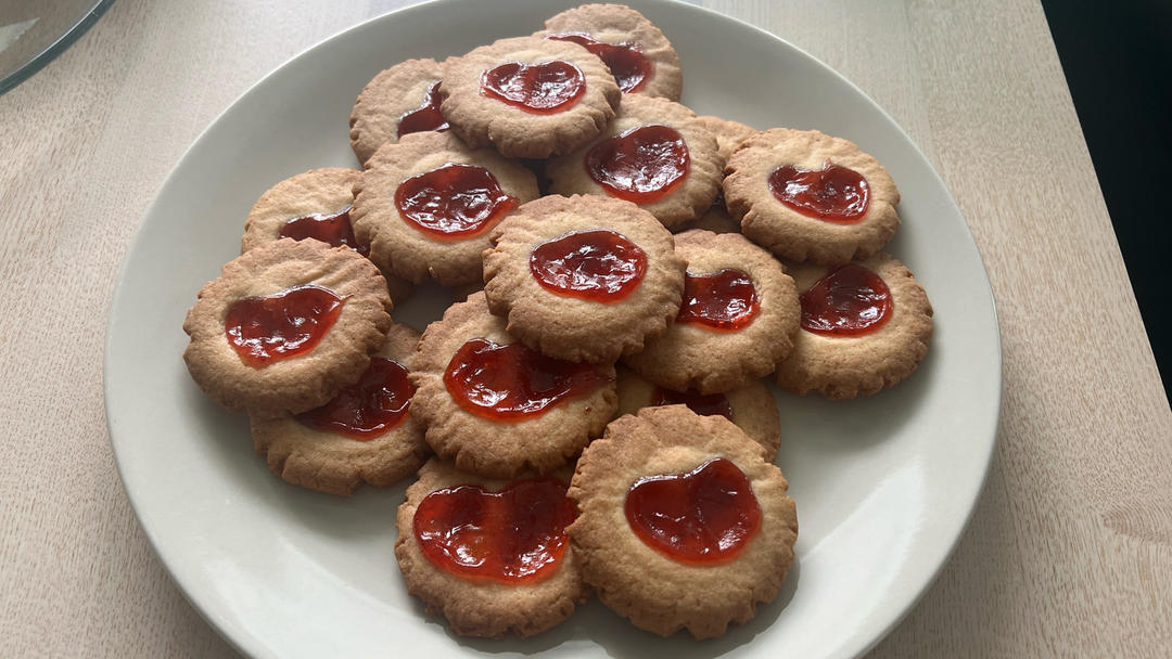 ❤️简单无需磨具｜快手0失败｜草莓果酱爱心曲奇｜做个饼干都是爱你的形状