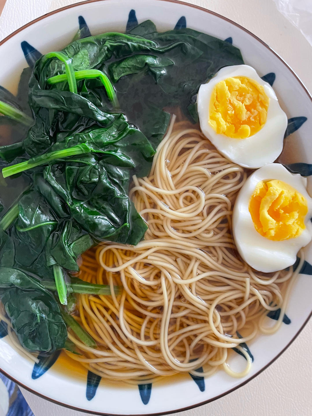 菠菜清汤面快手 千万别放老抽