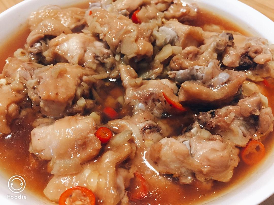 沙姜蒸滑鸡（鸡翅膀）