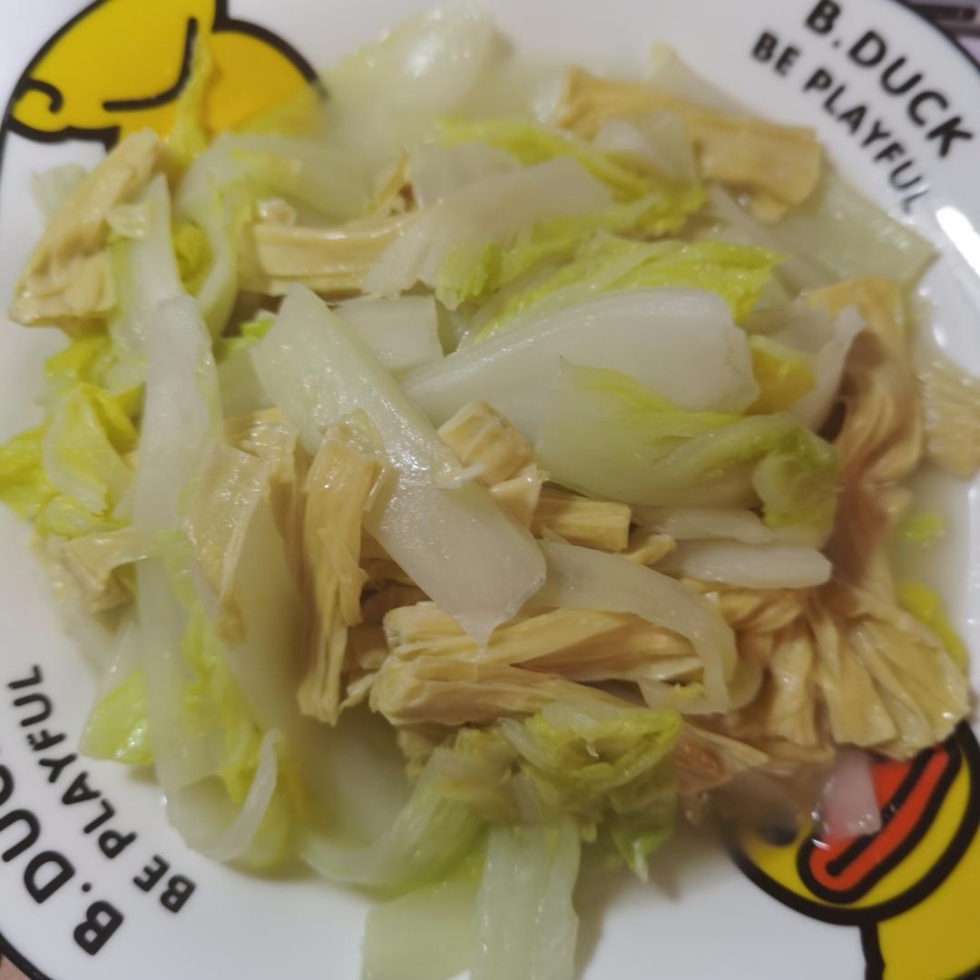 【娃娃菜烧腐竹】简单健康又美味