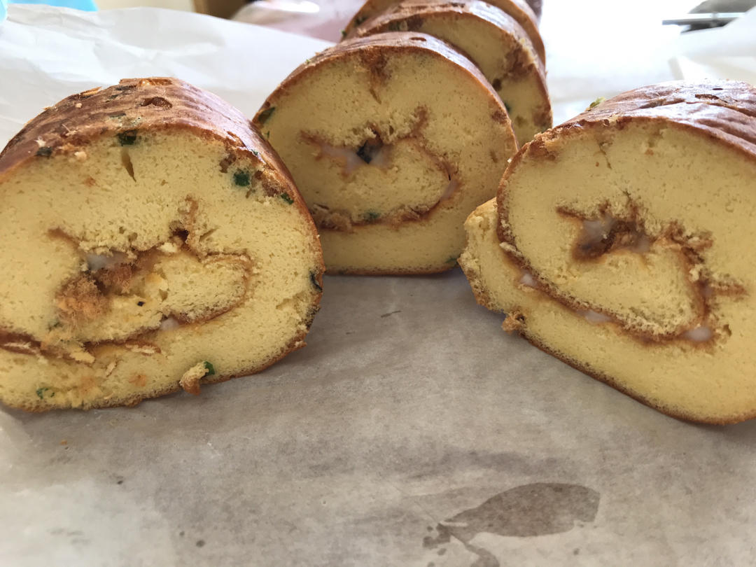 香葱肉松肥蛋糕卷～