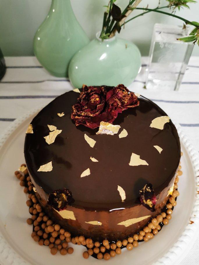 蒲公英的天空998做的巧克力淋面慕斯