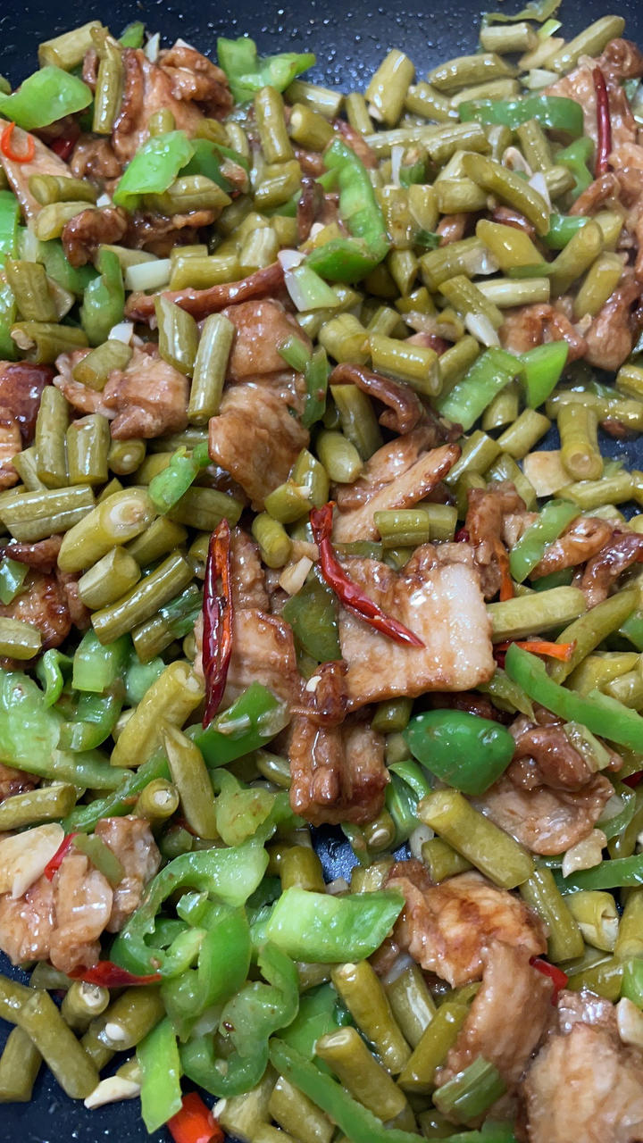 肉沫豆角下饭菜