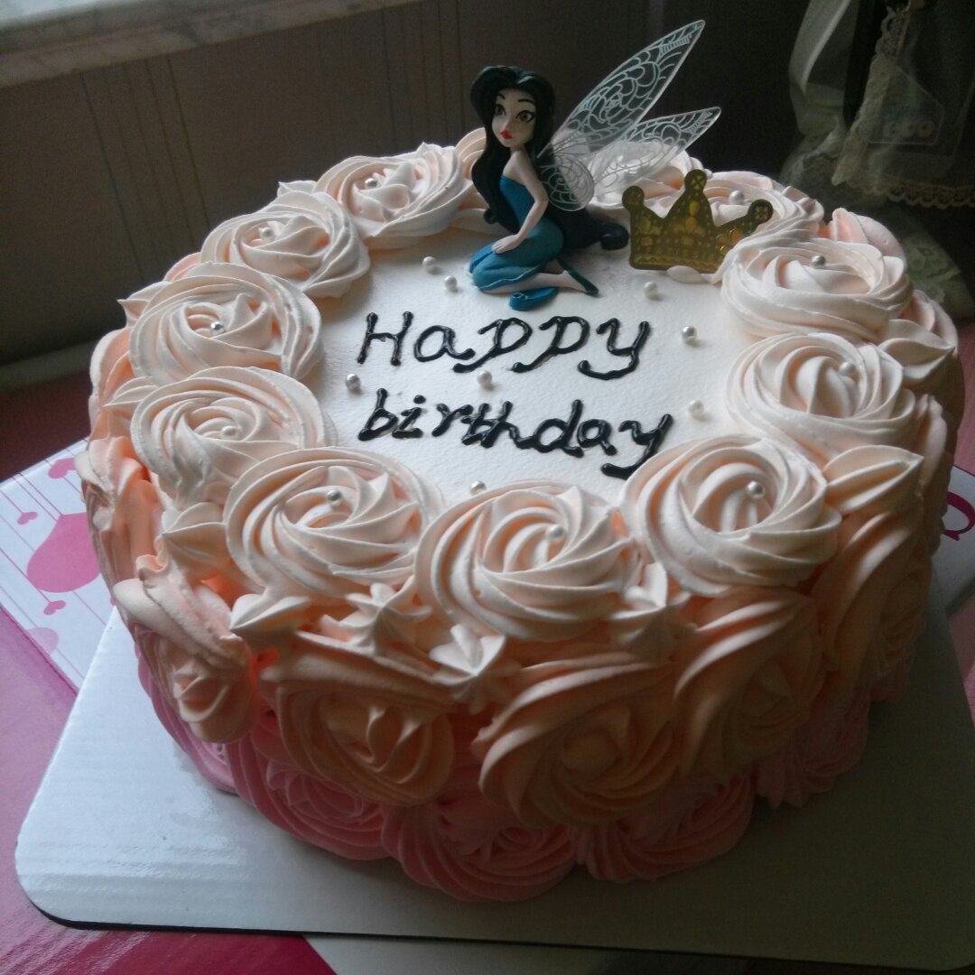 紫色玫瑰渐变裱花蛋糕