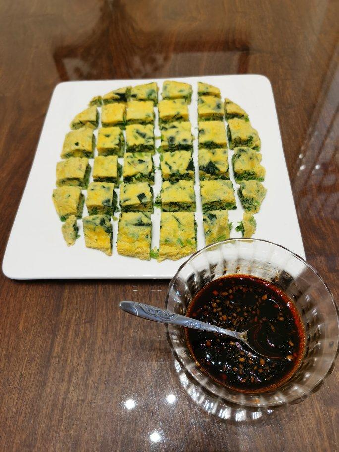 认真吃早餐-菠菜鸡蛋羹