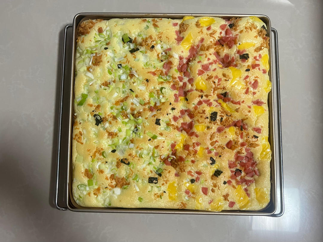 芝麻香葱肉松蛋糕（咸味）