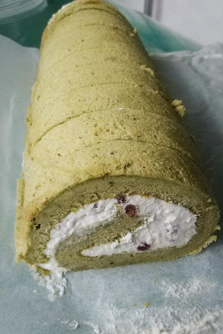 抹茶红豆蛋糕卷