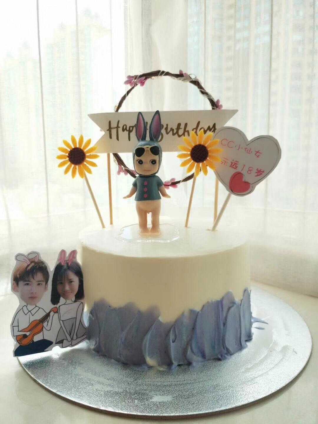 超萌蛋糕插牌 定制蛋糕的做法