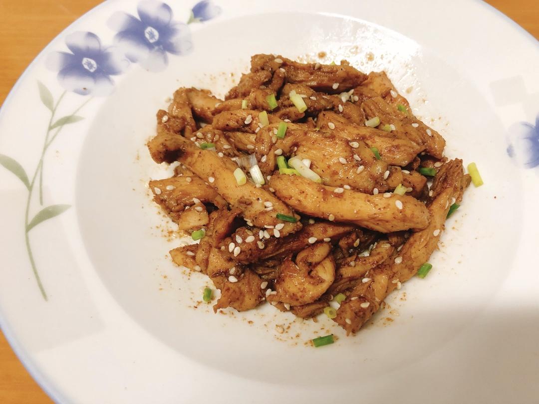 孜然鸡胸肉，低脂低卡好吃无压力。