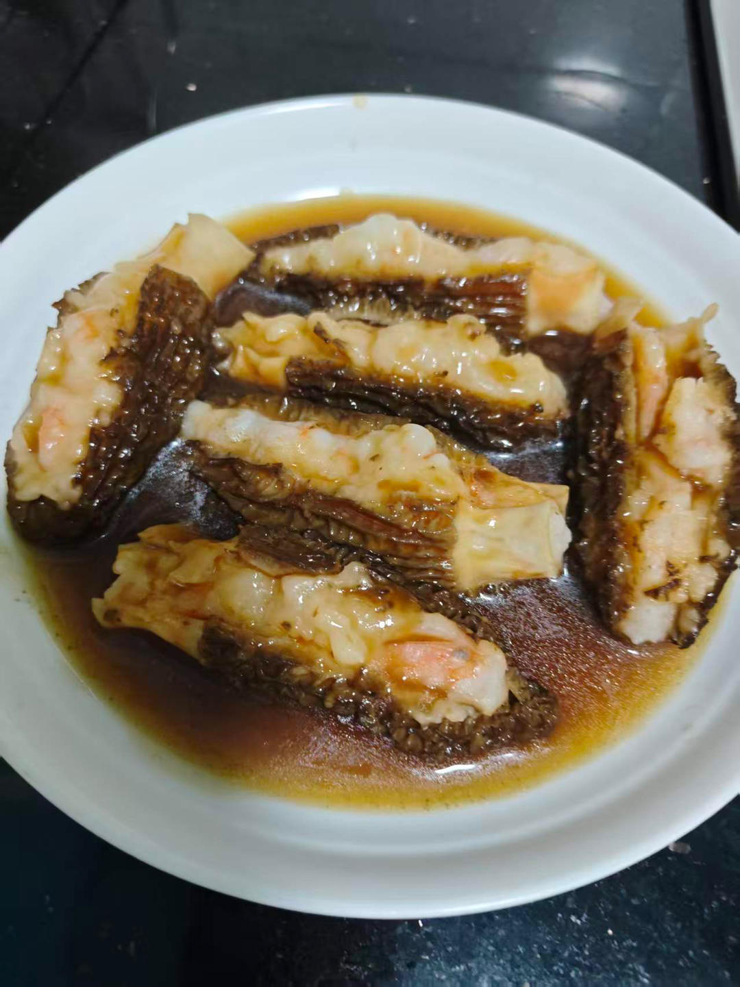 羊肚菌酿虾滑