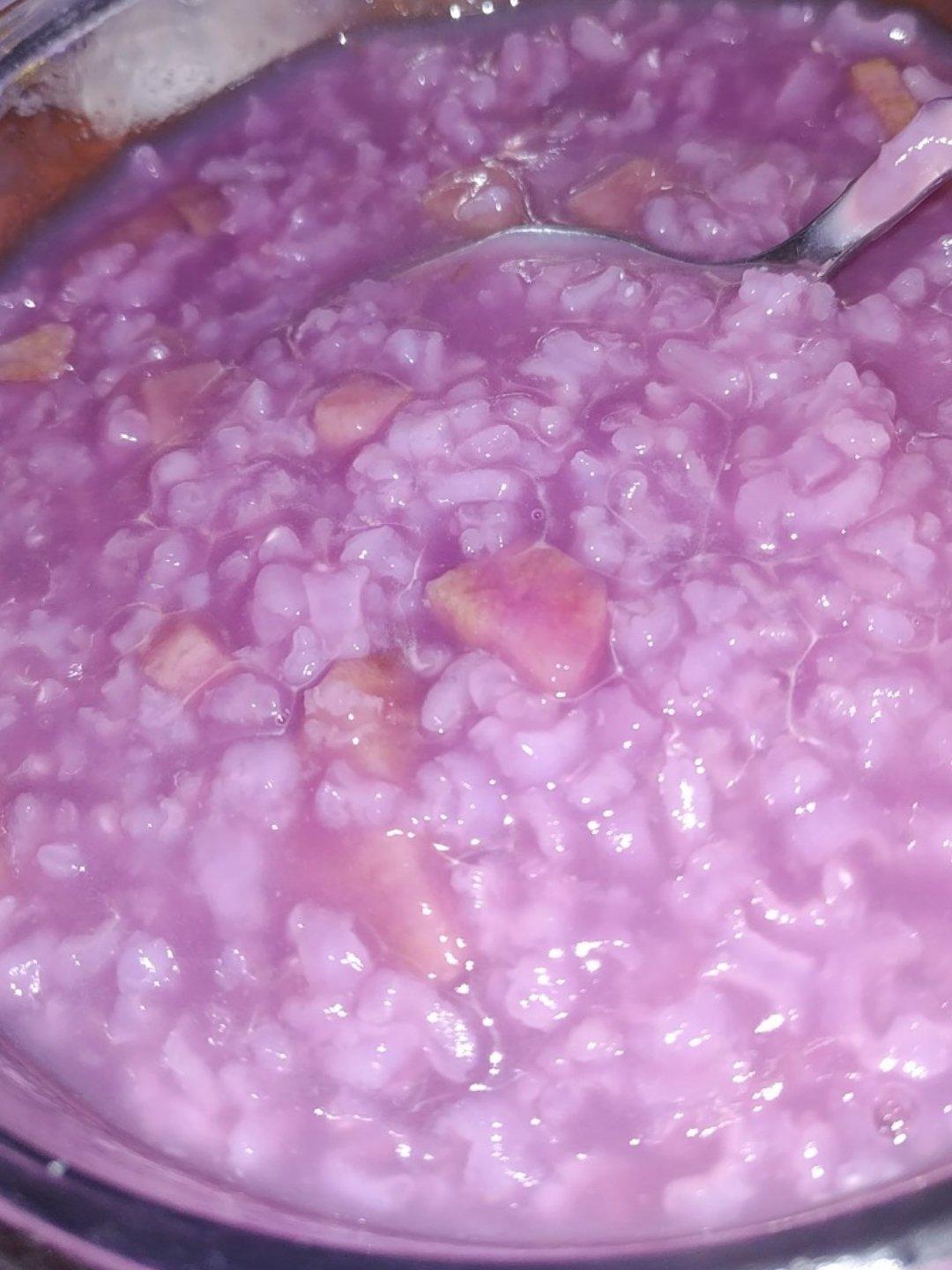 电饭锅懒人紫薯粥