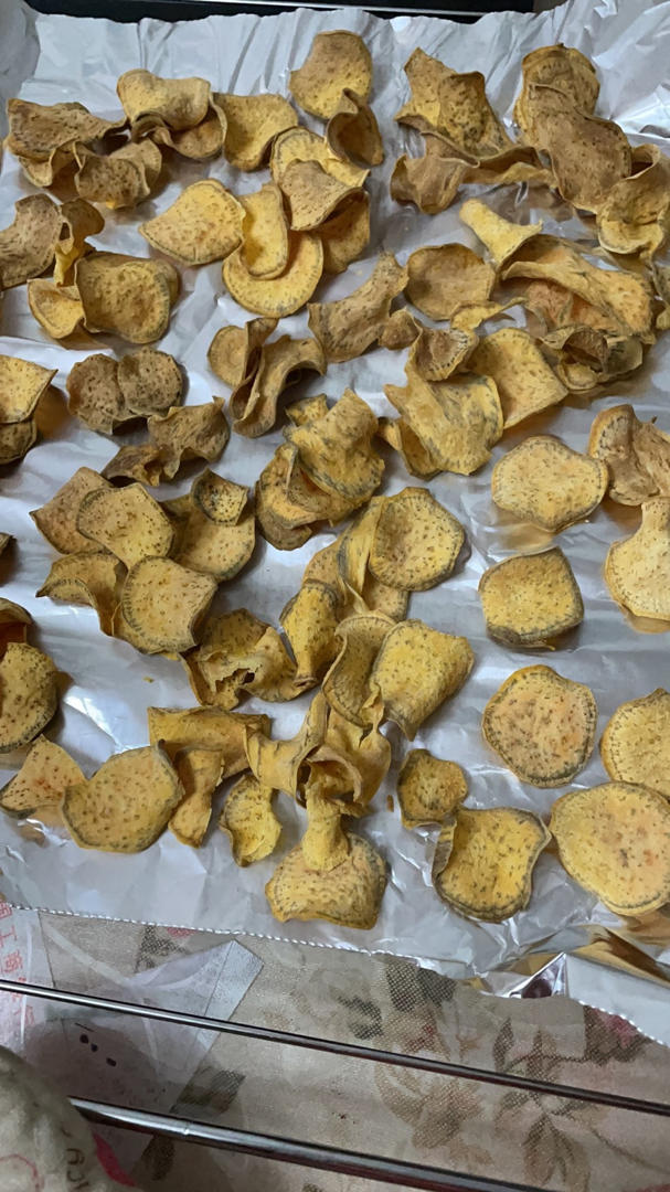 保证脆的烤红薯片（无油）