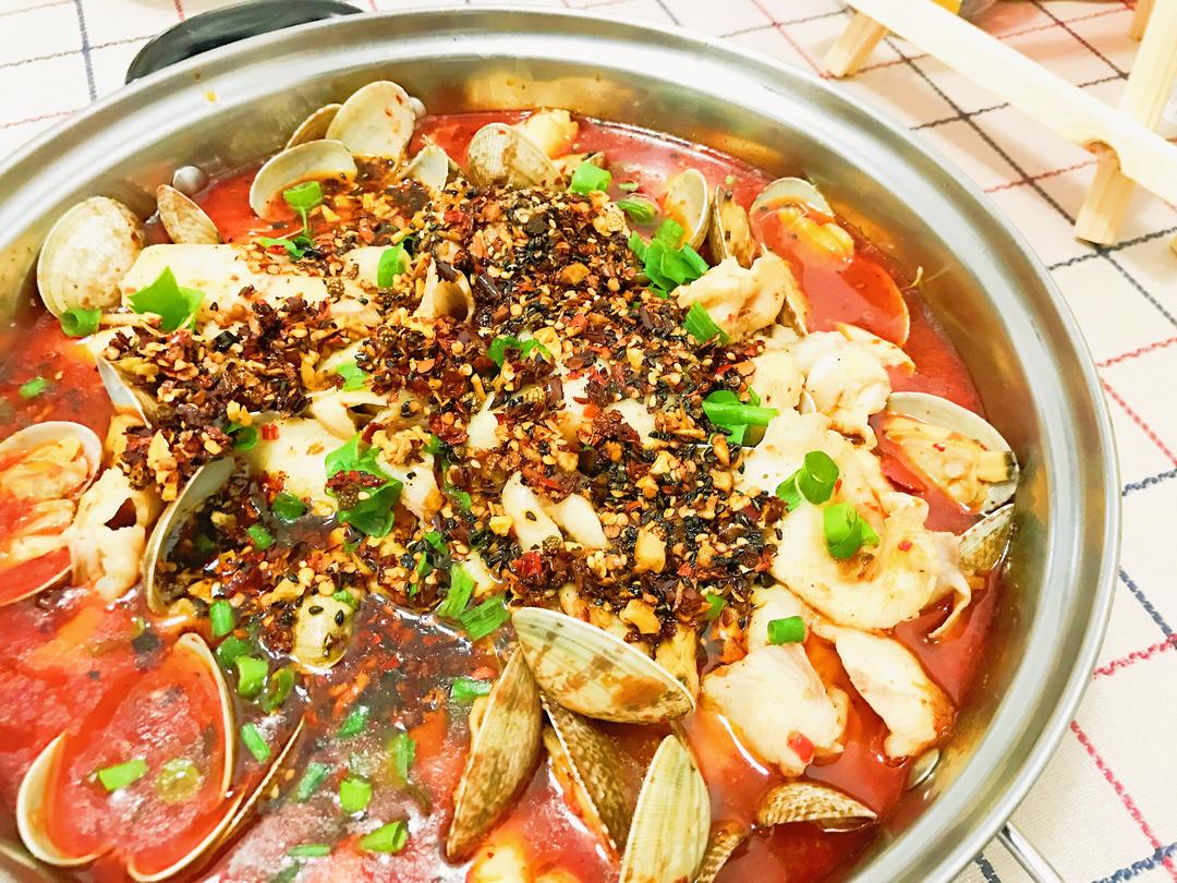 懒人版水煮鱼和花蛤的做法