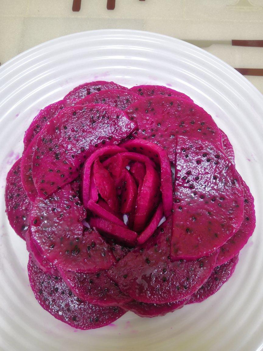 每天创造快乐生活做的火龙果拼盘