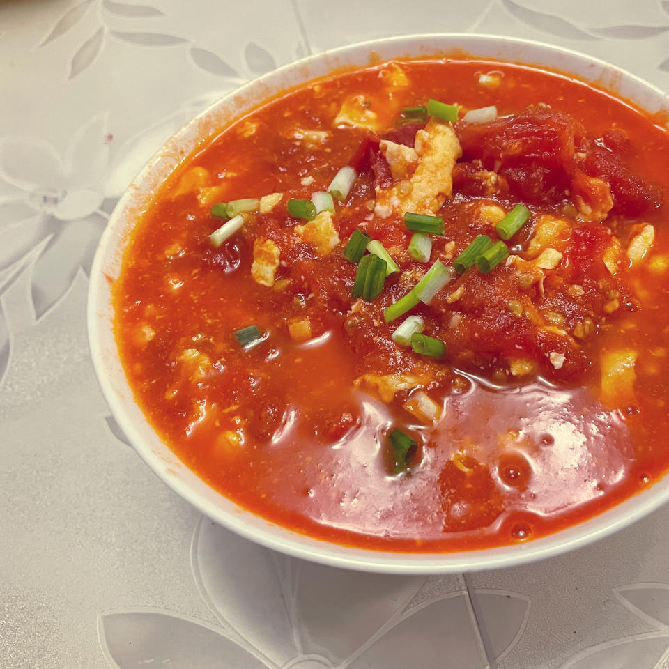 番茄炒鸡蛋（超浓的番茄味）