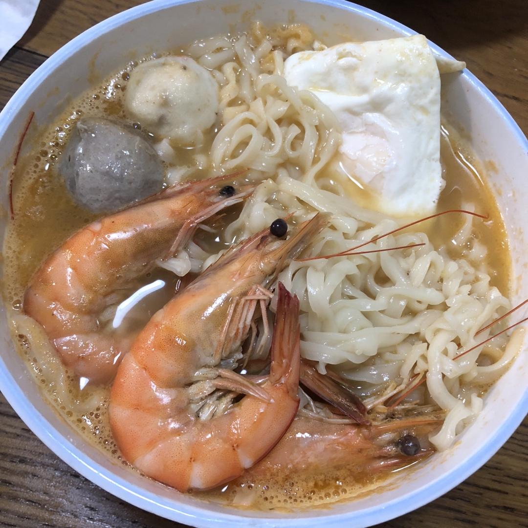 鲜虾汤面