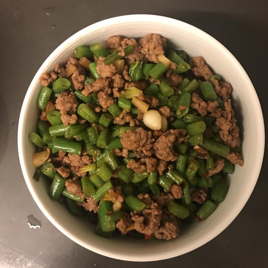 肉沫豆角下饭菜