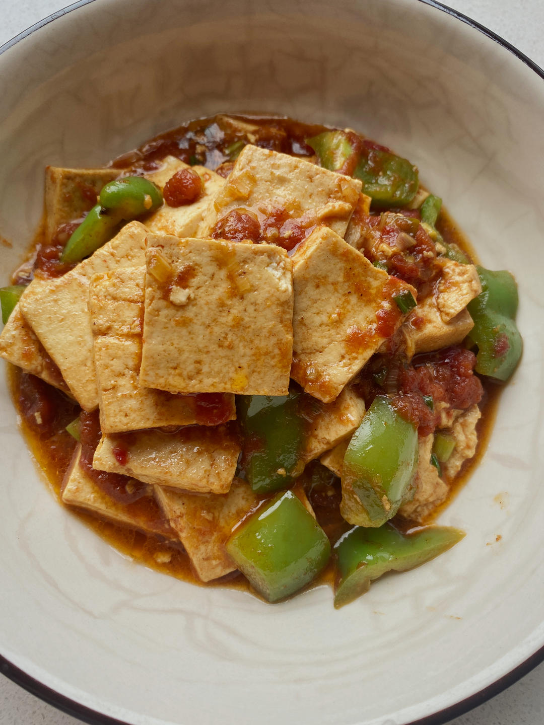 青椒炒豆腐