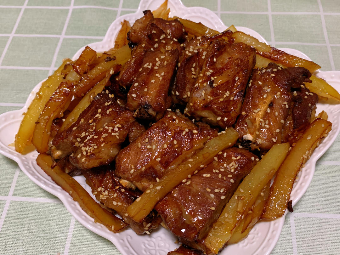 免油炸‼️蒜香烤排骨🤩外焦里嫩一吃就上瘾