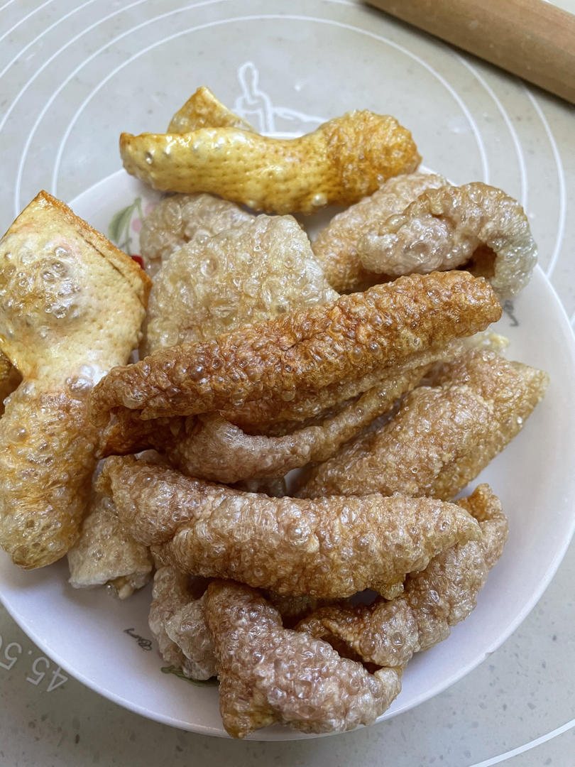潮汕扑肉(炸猪皮，炸皮，肉皮)