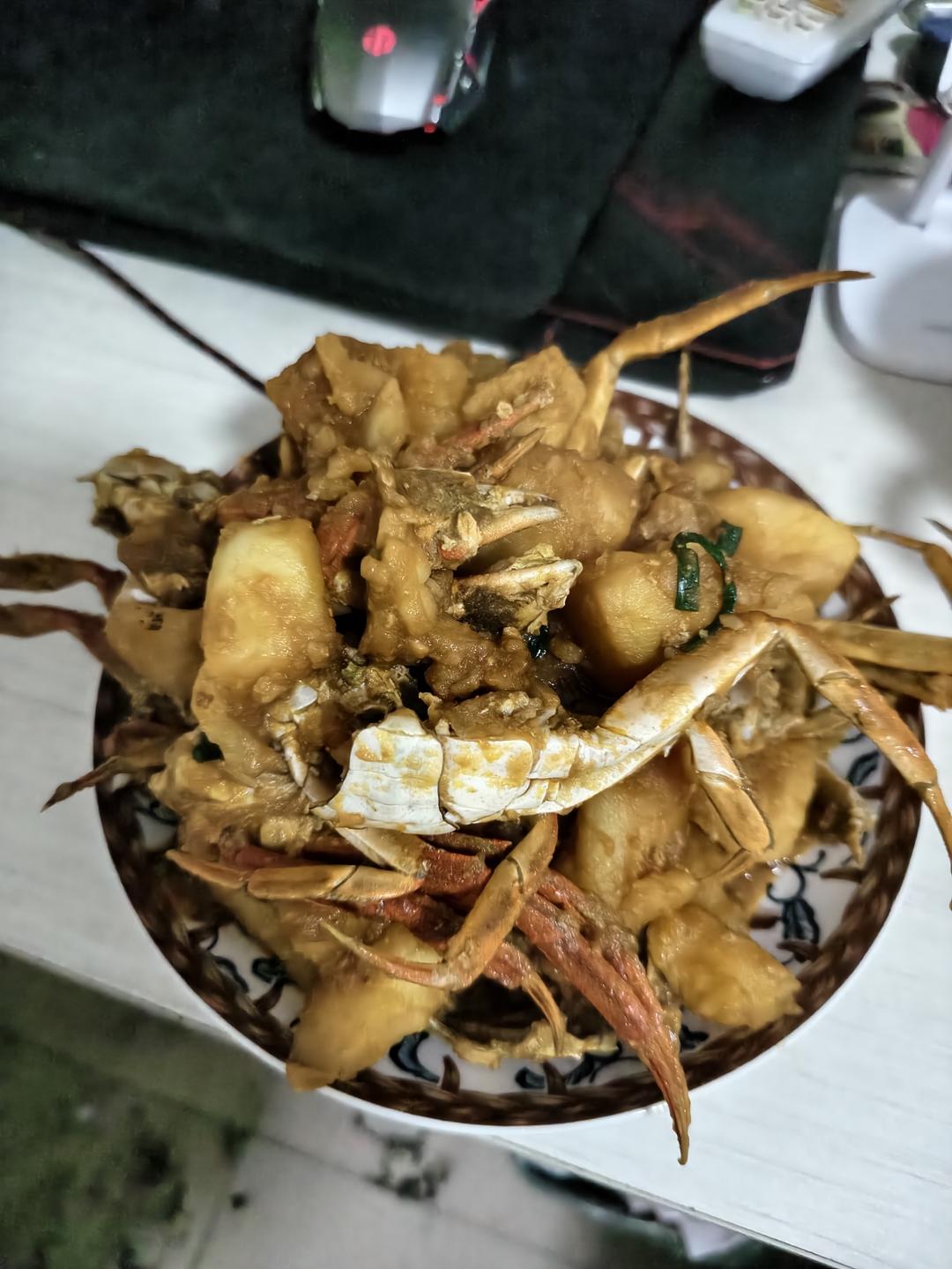 米其林三星餐厅新荣记食谱-青蟹烧土豆 90