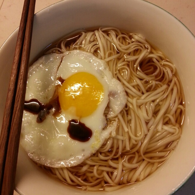 小葱麻油酱油面