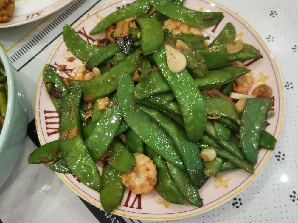荷兰豆炒虾仁