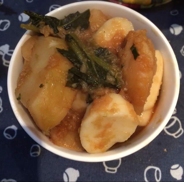 手心里的空白做的大头菜11年糕