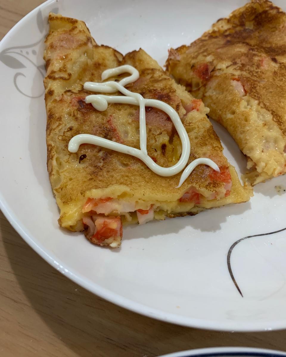 芝士火腿鸡蛋饼