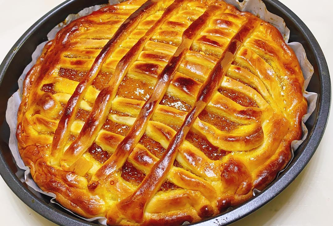 颜值与美味并存━杏酱派