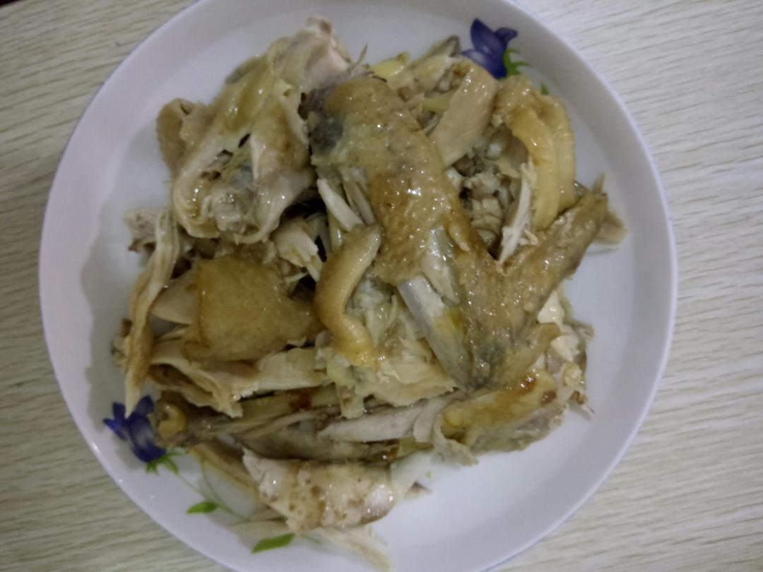 电饭锅简易版：盐焗手撕鸡