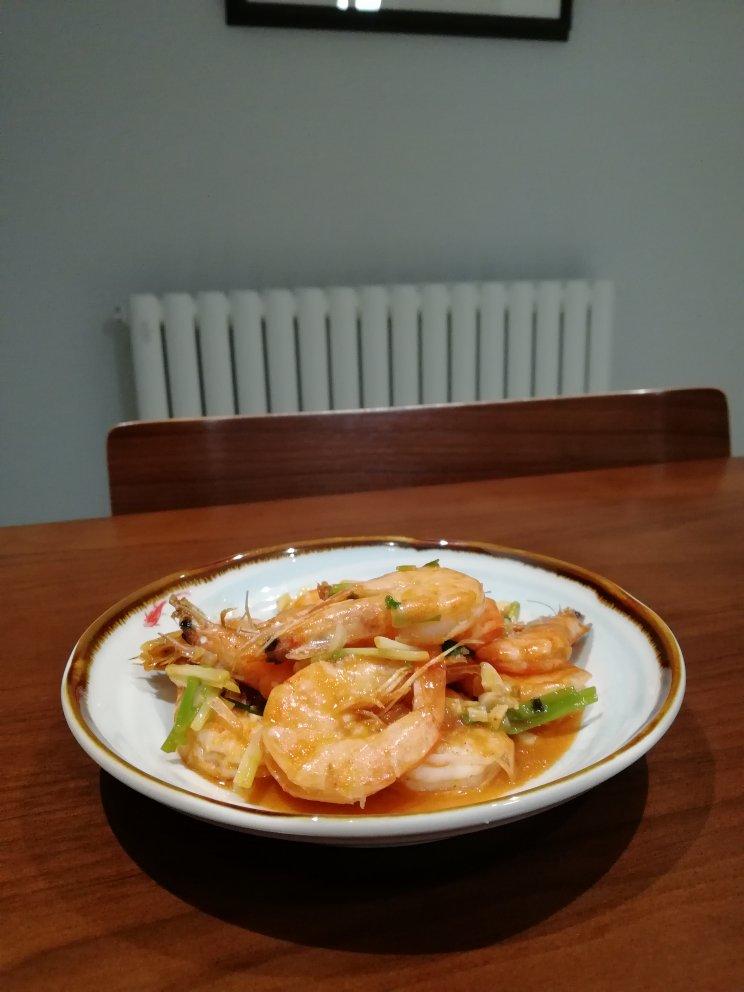 葱爆虾仁