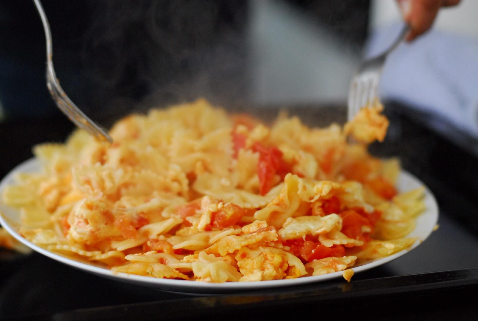 番茄炒蛋焗意面的做法