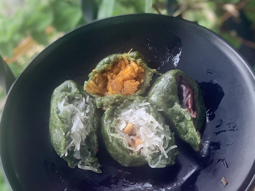 《Tinrry+》咸蛋黄肉松青团+红豆沙青团