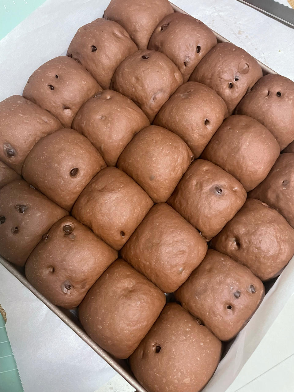 双重巧克力爆浆小餐包