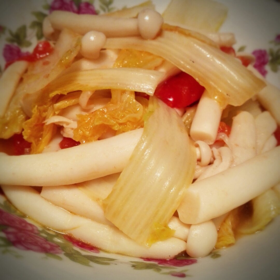 西红柿炒娃娃菜