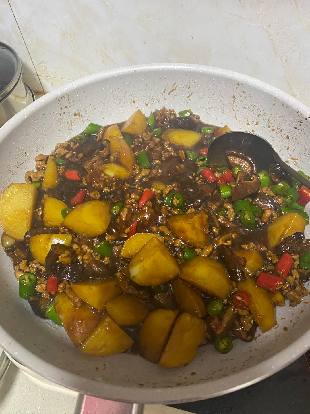 ㊙️香菇土豆肉沫拌饭❗️比外卖还好吃