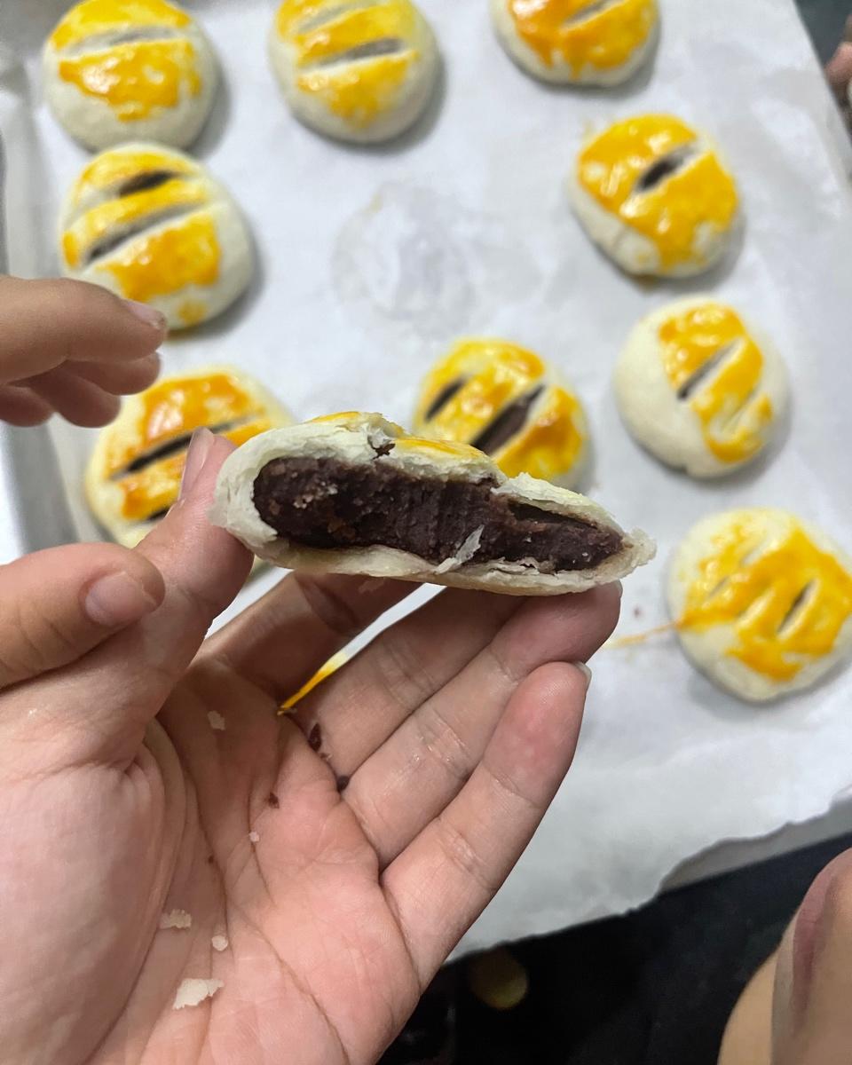 红豆酥饼，一次成功！超级酥宝宝红豆酥（无鸡蛋版）