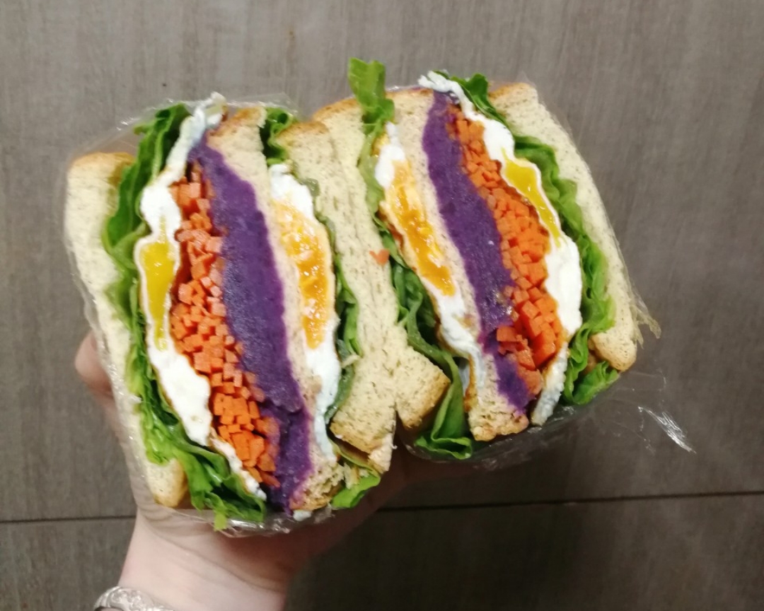 紫薯特辑三明治的做法 步骤4