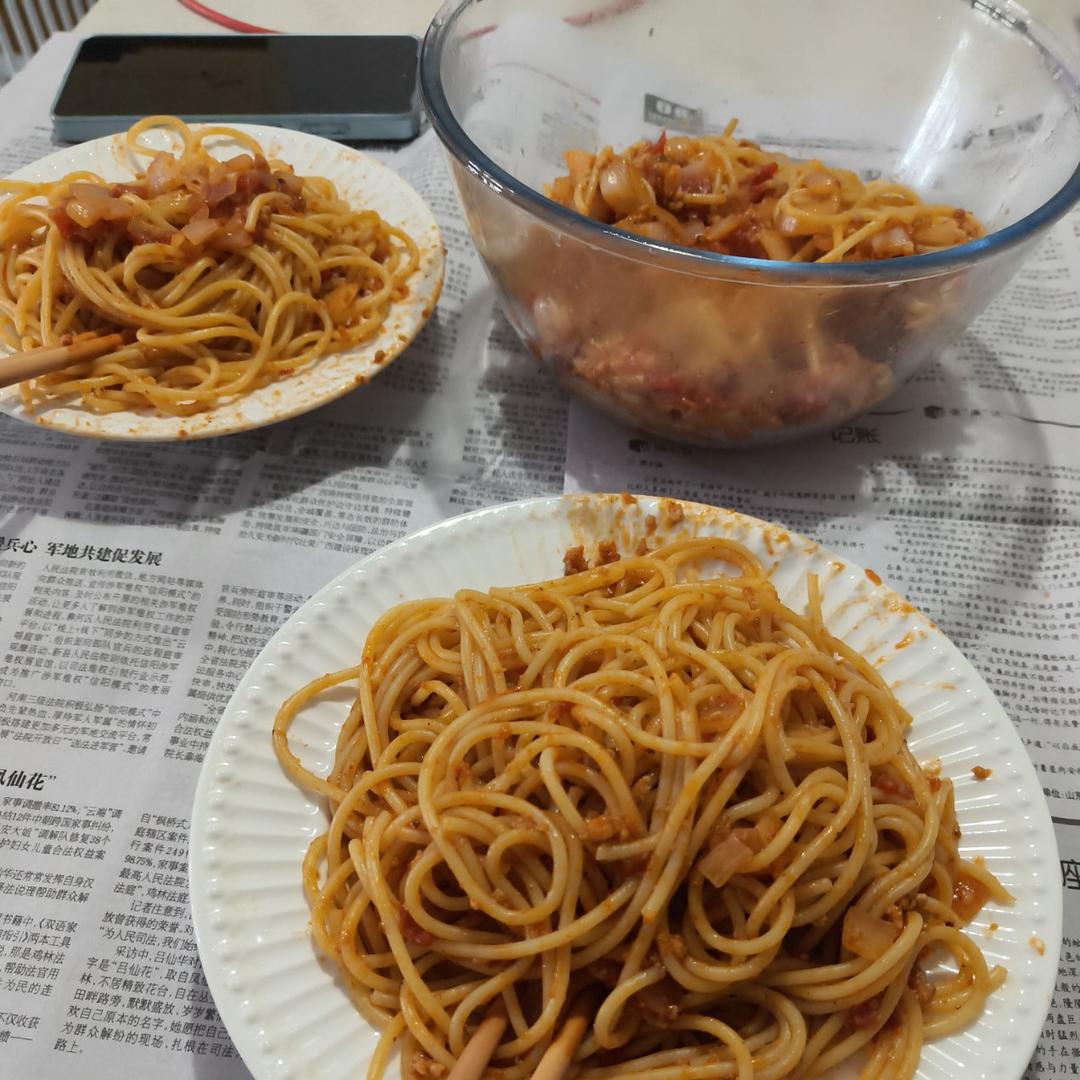 番茄肉酱意大利面