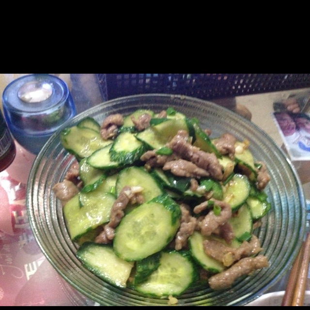 青瓜炒牛肉