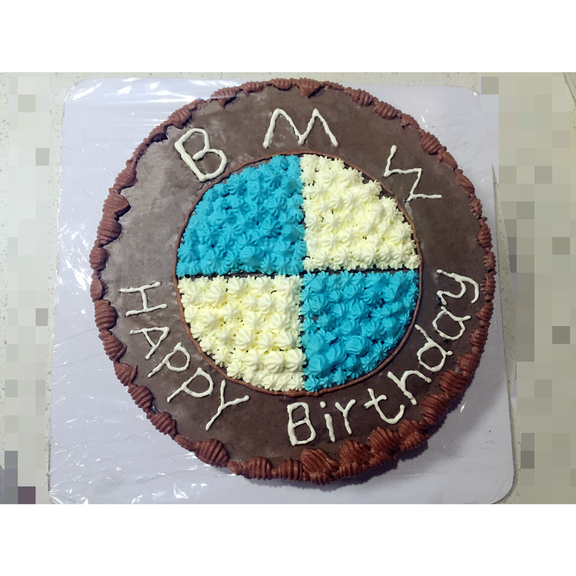 巧克力慕斯玫瑰绣花蛋糕