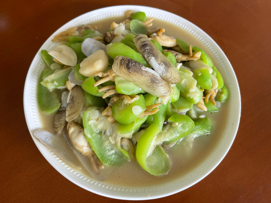 6月就要吃鲜掉眉毛的丝瓜蛏子-前蛏似锦