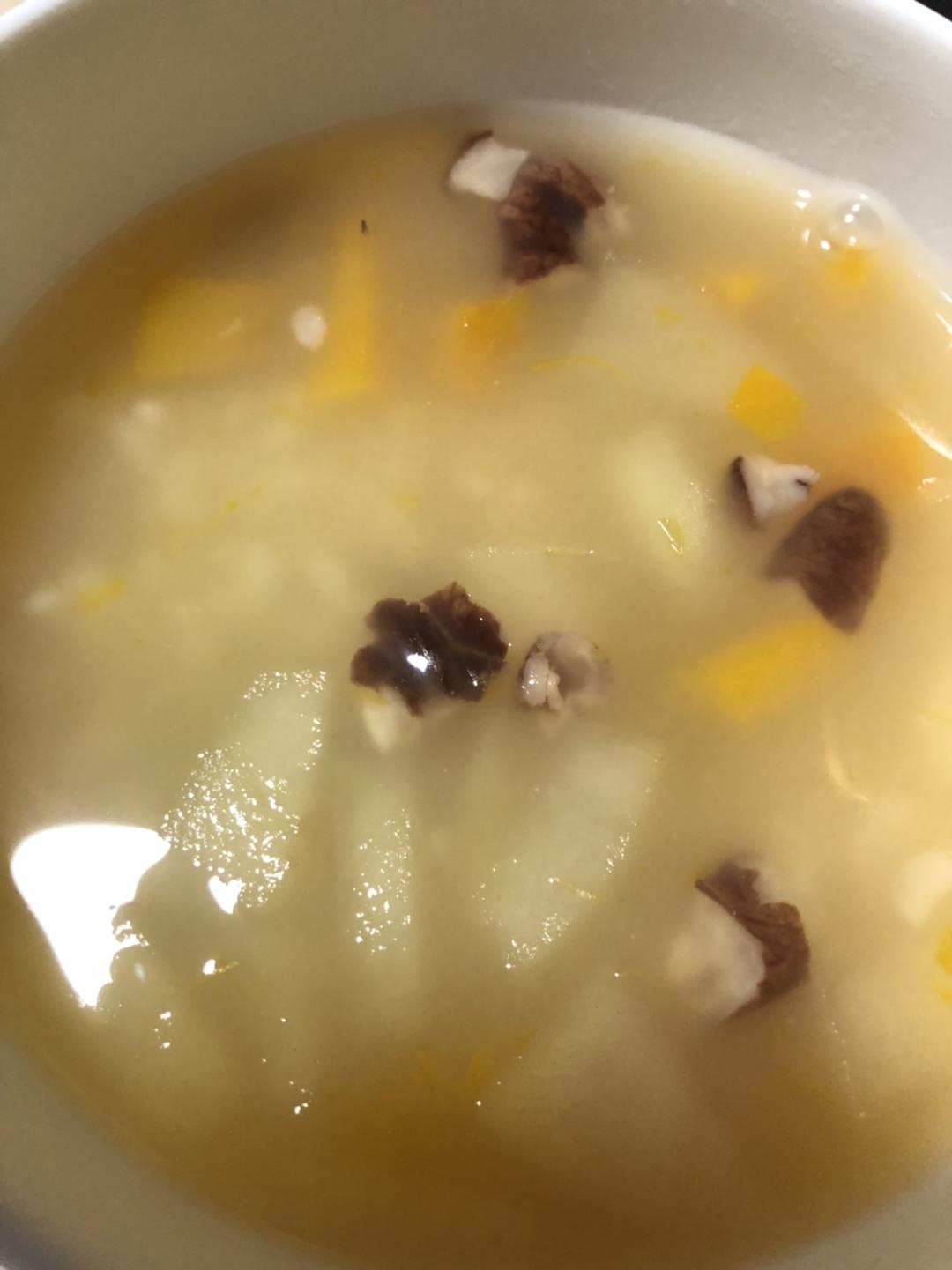 南瓜苹果核桃粥的做法