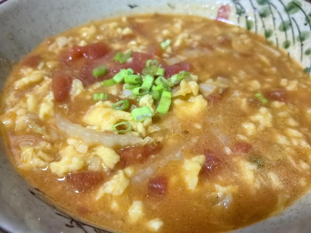 西红柿鸡蛋面疙瘩汤