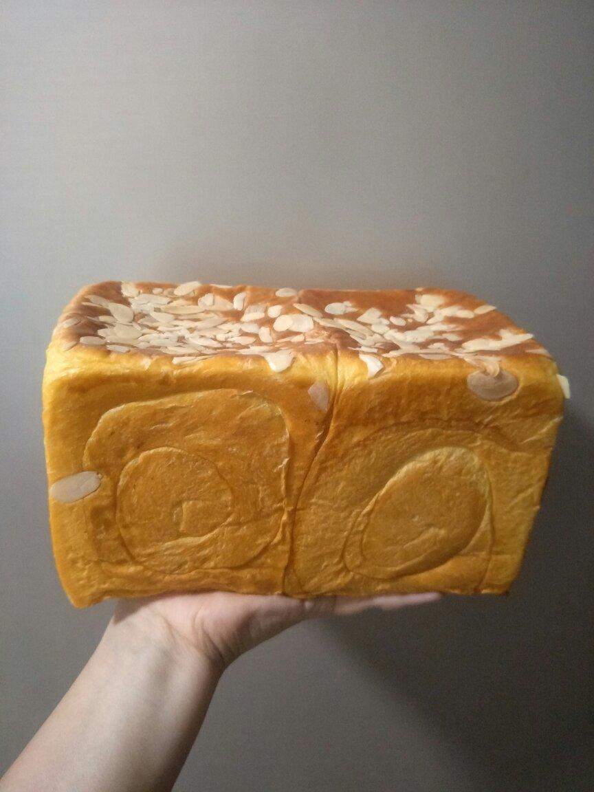 南瓜吐司，奶香南瓜吐司，极致柔软，直接法